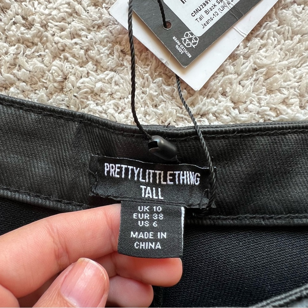 PrettyLittleThing Black Faux Leather Pants - Picture 7 of 8